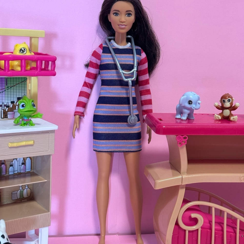 Barbie Doll with Pet Playset and Accessories